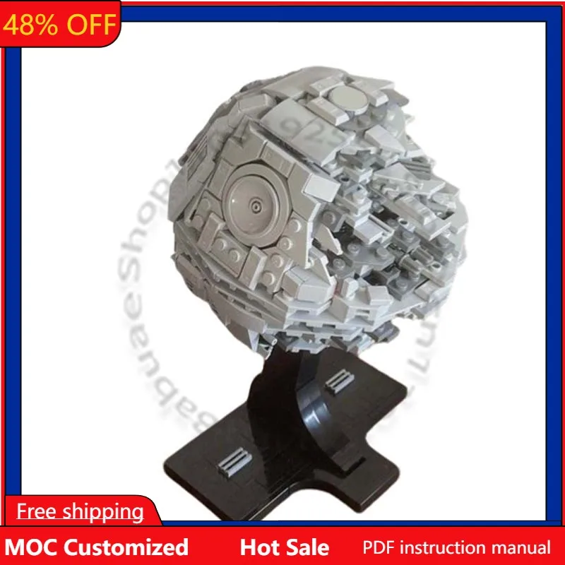 

518 деталей, конструктор «Звездная смерть» (Death Star II), средний размер, модульный, настраиваемый, простой, развивающий, DIY, подарок на Рождество