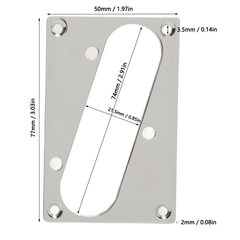Durable Metal Bridge Pickup Plate Silver Electric Guitar Pickup Ring Single Coil Pickup Frame For Telecaster Guitars view 6