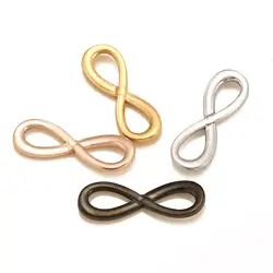 5Pcs/Lot PVD Plated Infinity Symbol Connector Charms Stainless Steel Anklets Links Pendants Bracelets Necklace Jewelry Making