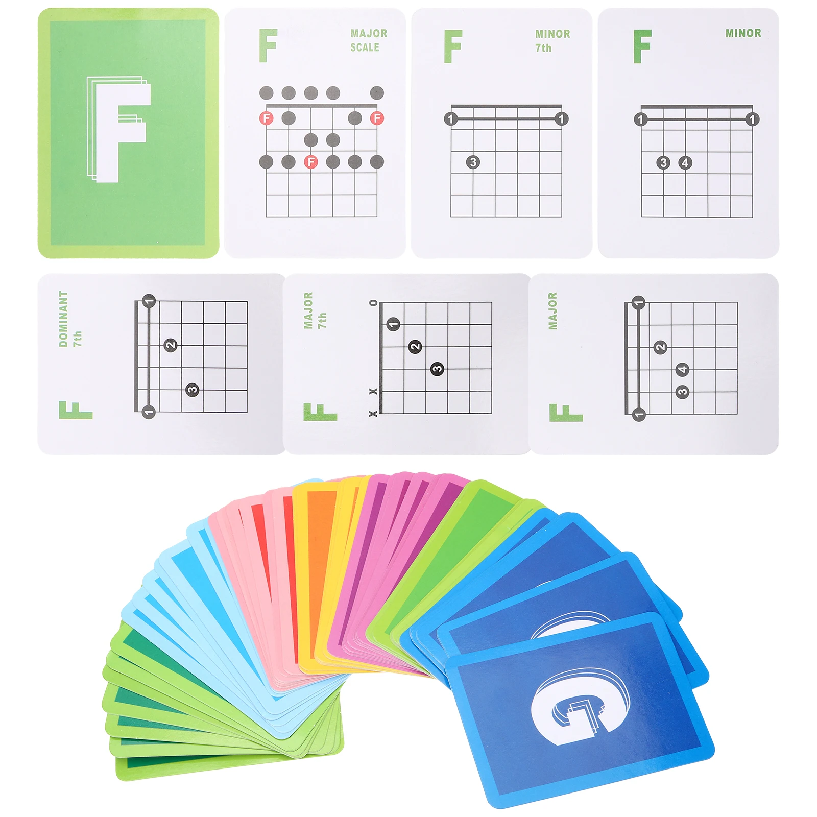 

49 Pcs Guitar Chord Diagram Professional Chart Trainer Music Stand Coated Paper for Beginners