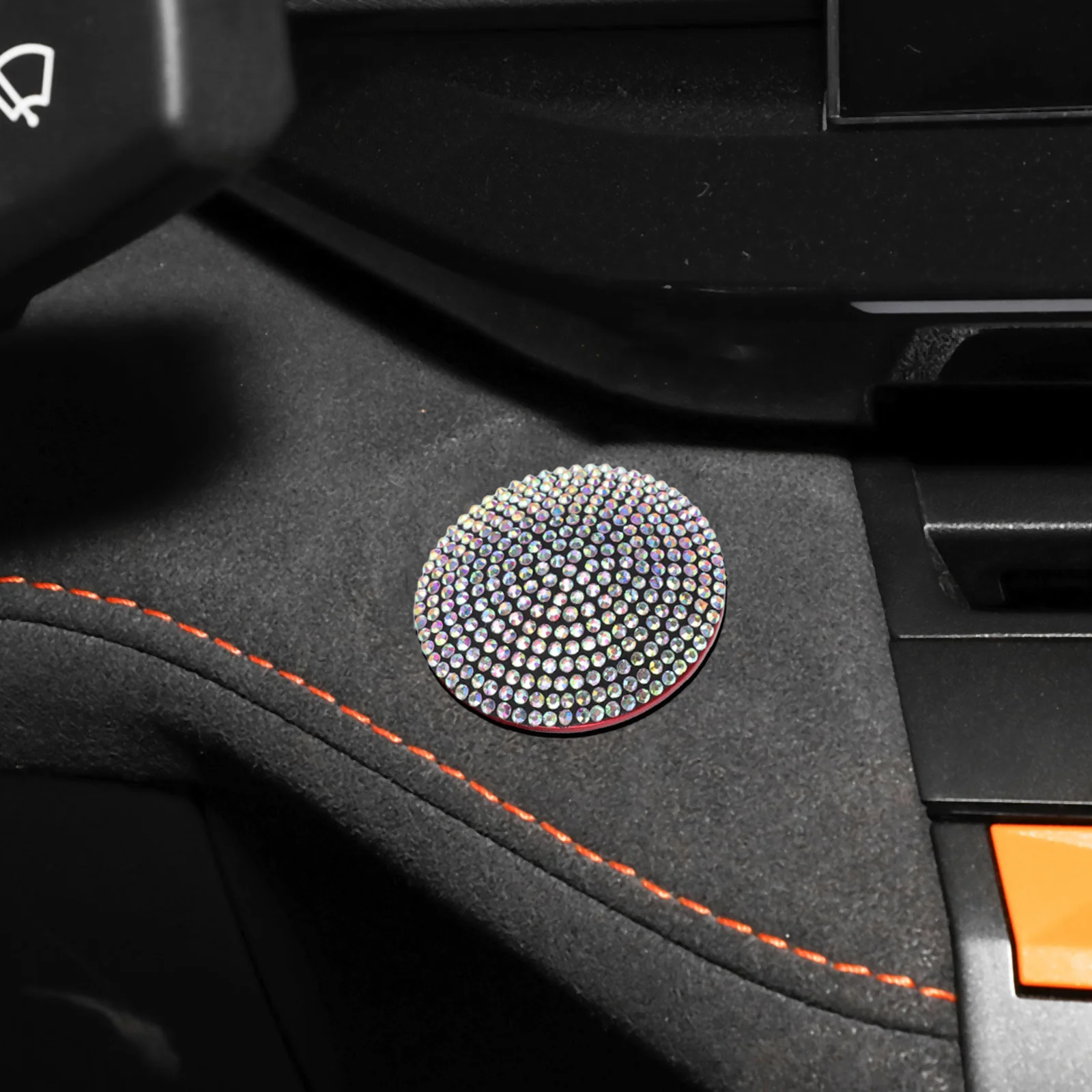 

Car Engine Start Button Cover Rhinestone Bling Protector Stylish Accessory Practical Gift Bling Car Accessories