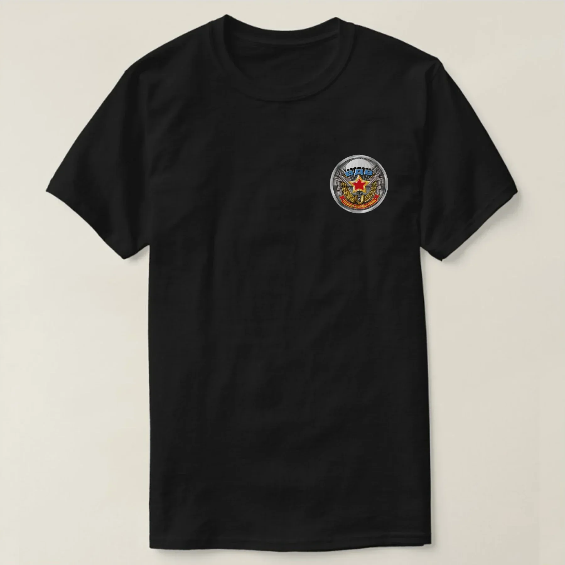 USSR Airborne Troops Russian Spetsnaz VDV Badge T-Shirt 100% Cotton O-Neck Short Sleeve Summer Casual Mens T-shirt Streetwear