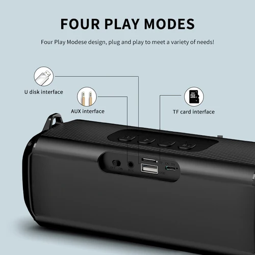 Imagen 2 del producto Altavoz Rockmia RGB EBS-045 AliExpress Choice reproductor de música inalámbrico portátil y correas Soulder LED Bluetooth 5,0 TF USB-C Aux