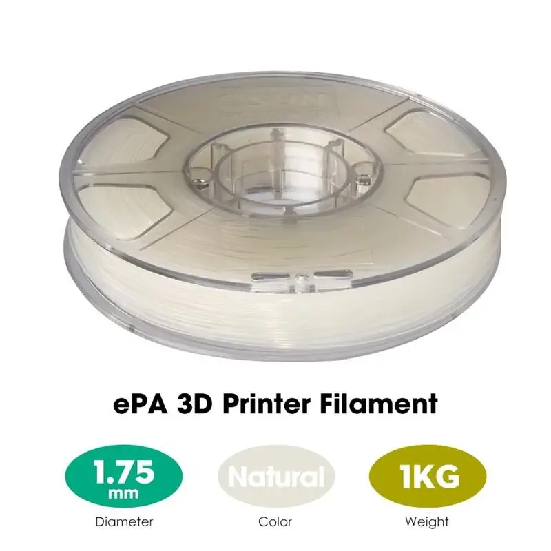 Top Nylon Filament 1.75mm 3D Printer PA Filament Accuracy +/- 0.05mm 1KG 2.2LBS Spool 3D Printing Filament for 3D Printers