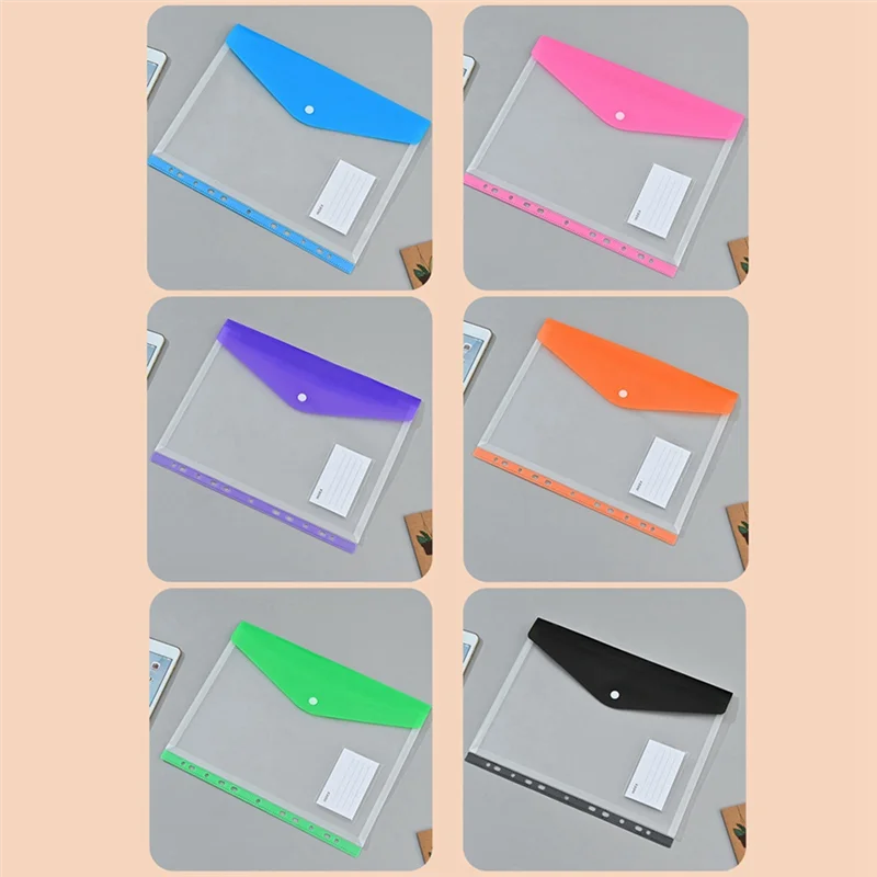 Novo! Pastas organizadoras de bolso fichário, 12 pacotes de pastas expansíveis, envelopes, pastas fichários com 11 furos para fichário de 2/3/4