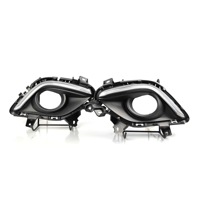 DRL Car Led Daytime Runnig Light Front Bumper Fog Lamp Modified Dynamic Turn Signal 12V Daylights for Mazda 6 Atenza 2014-2016