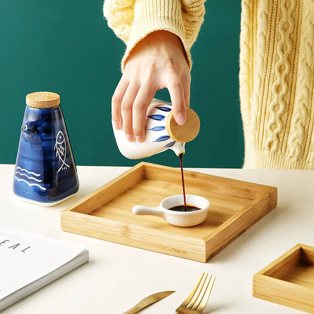 

3Pcs Seasoning Bottle Set Japanese Style Sauce Container for Oil Vinegar Soy Sauce Cooking Wine Kitchen Use