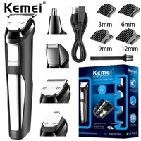 Kemei KM-8601 washable all in one hair beard trimmer for men grooming kit for eyebrow body nose ear trimmer detail electric Set