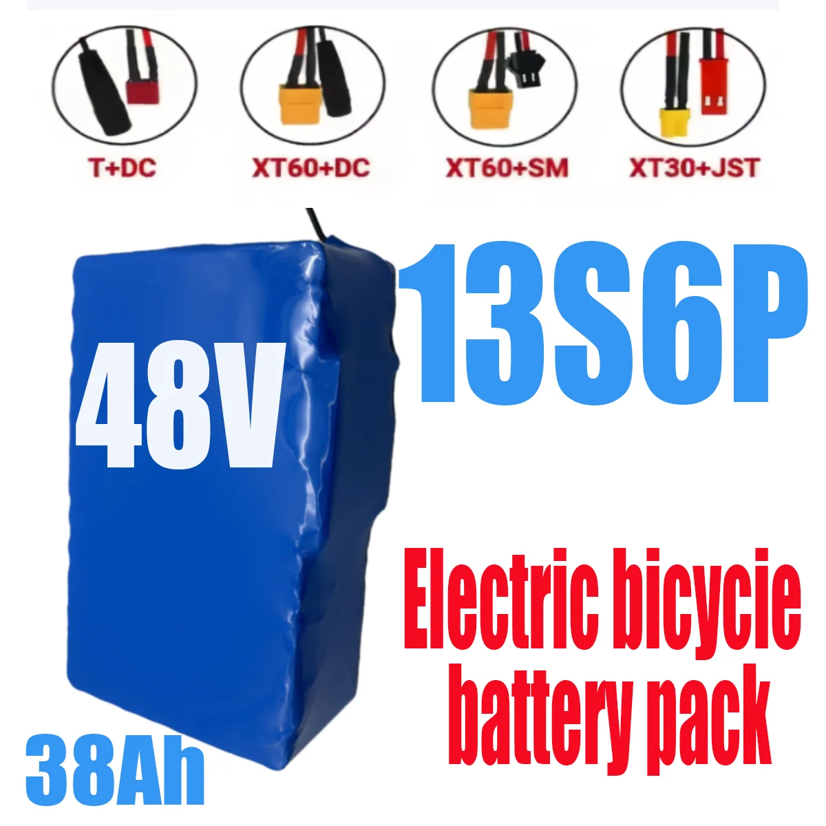 

New 48V 13s6p 100Ah Lithium Battery Pack 18650 48v 380000mAh 2000W Citycoco Motorized Scooter Batteries Built in 50A BMS
