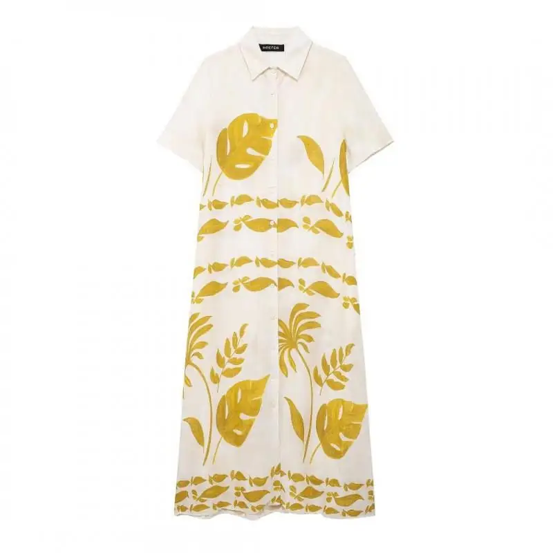 EuroAmerican Summer 2025 Women's Long Sve irt orts Set Polyester Fiber Winter Collection Country Sle Four Seasons Wear