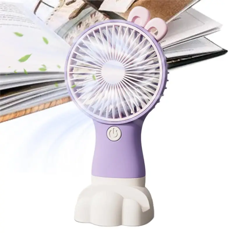 Portable Hand Fan Rechargeable Battery Powered Pocket Fan 3 Speed Wind Small Fan Makeup Fan For Outdoor Indoor Commute Travel