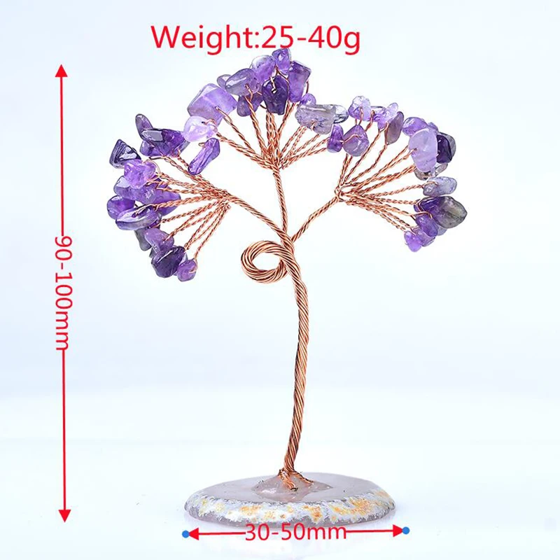 1PC Natural Crystal Tree of Life Agate Stones Gem Agate Slice Chakra Base Reiki Rock Mineral Quartz Home Decor luckily Tree Gift