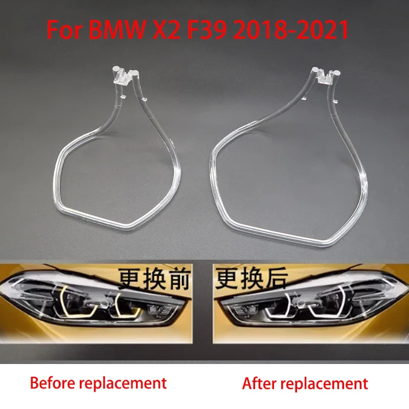 FOR BMW X2 F39 2018-2021 Daytime Running Light Car DRL Light Guide Tube Headlight Angel Eyes Light guide strips