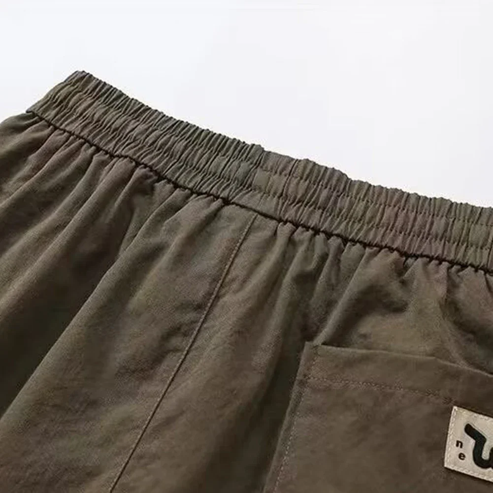 클럽웨어 홀리데이 복장 L M 남성용 스포츠 바지 단색 운동복 반바지 캐주얼 반바지 약간 신축성 있는 단색 패턴