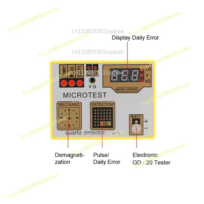 QD20 Quartz Watch Tester Battery Pulse Demagnetizer Professional Watchmaker Repair Tool