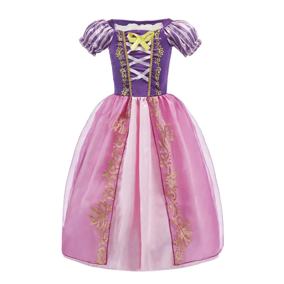 Kids Princess Costume Girls Elsa Anna Carnival Dress Pageant Halloween Party Clothes Children Rapunzel Mermaid Ariel Fancy Dress