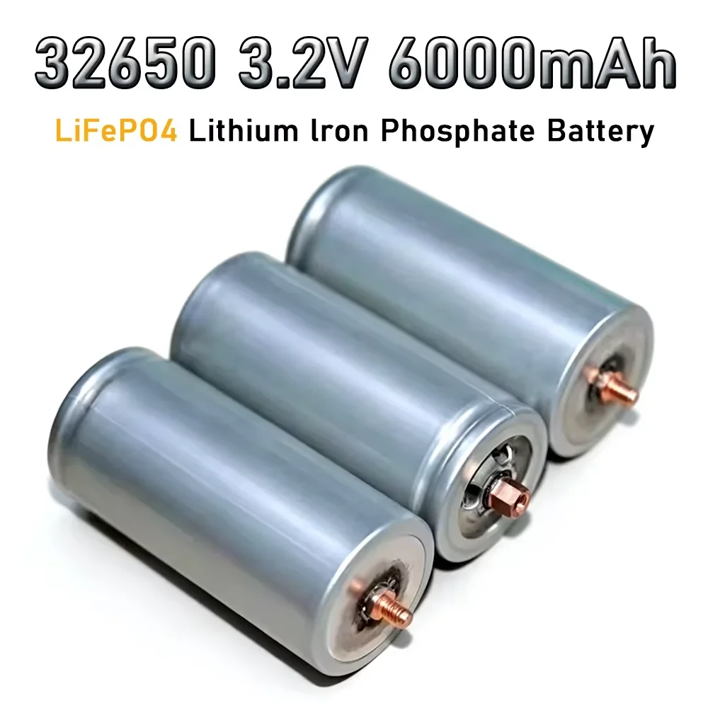 3.2V 6000mAh LiFePO4 Battery 32650 32700 Screw Terminal Rechargeable Lithium Iron Phosphate Cell for Power Equipment