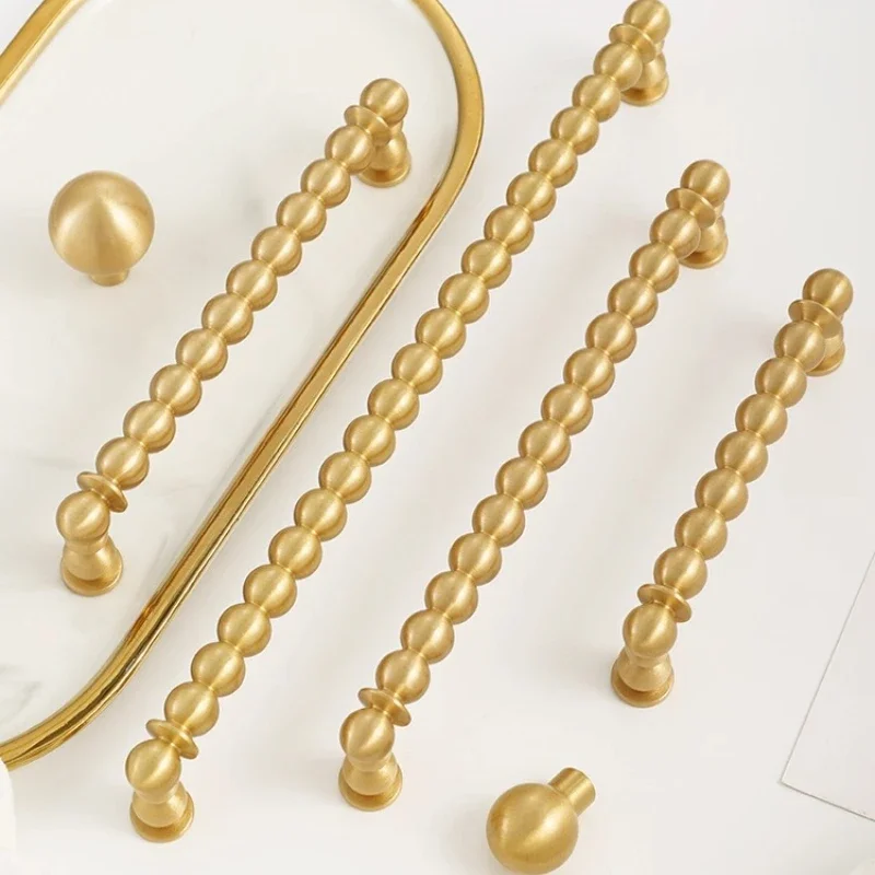 Creative Cabinet Brass Handle European Furniture Hardware Handle American Wardrobe Drawer Knob Luxurious Brass Shoe Cabinet Knob