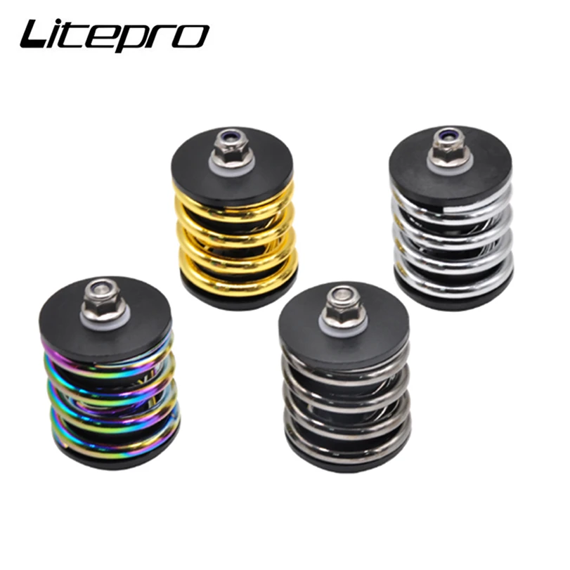 Litepro-Folding Bicycle Rear Shock Absorber, Titanium Shaft, Double Shock Absorber, BMX, Brompton