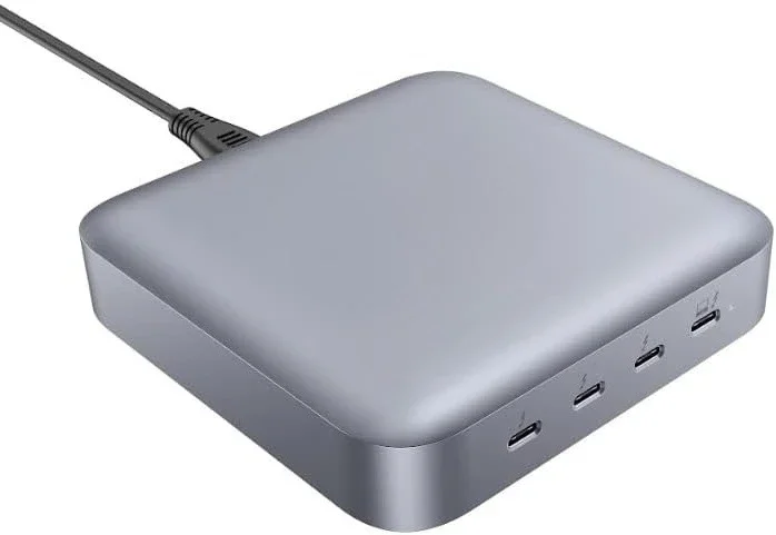 

USB-C & Thunderbolt 4 Hub with Integrated GaN Power Source - Three Thunderbolt 4 Downstream Ports and One Upstream Port