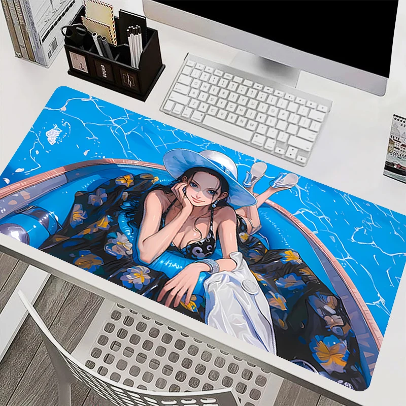 Computer Mouse Pad Large Extended Mousepads Non Slip Gamer Desk Mat O-one P-piece Robin kawaii Anime Mouse Mat Smooth Surface view 5