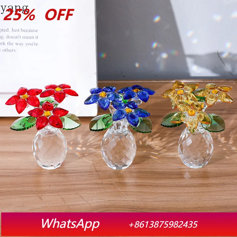 CX crystal glass handicrafts pineapple small vase living room ornament home decoration