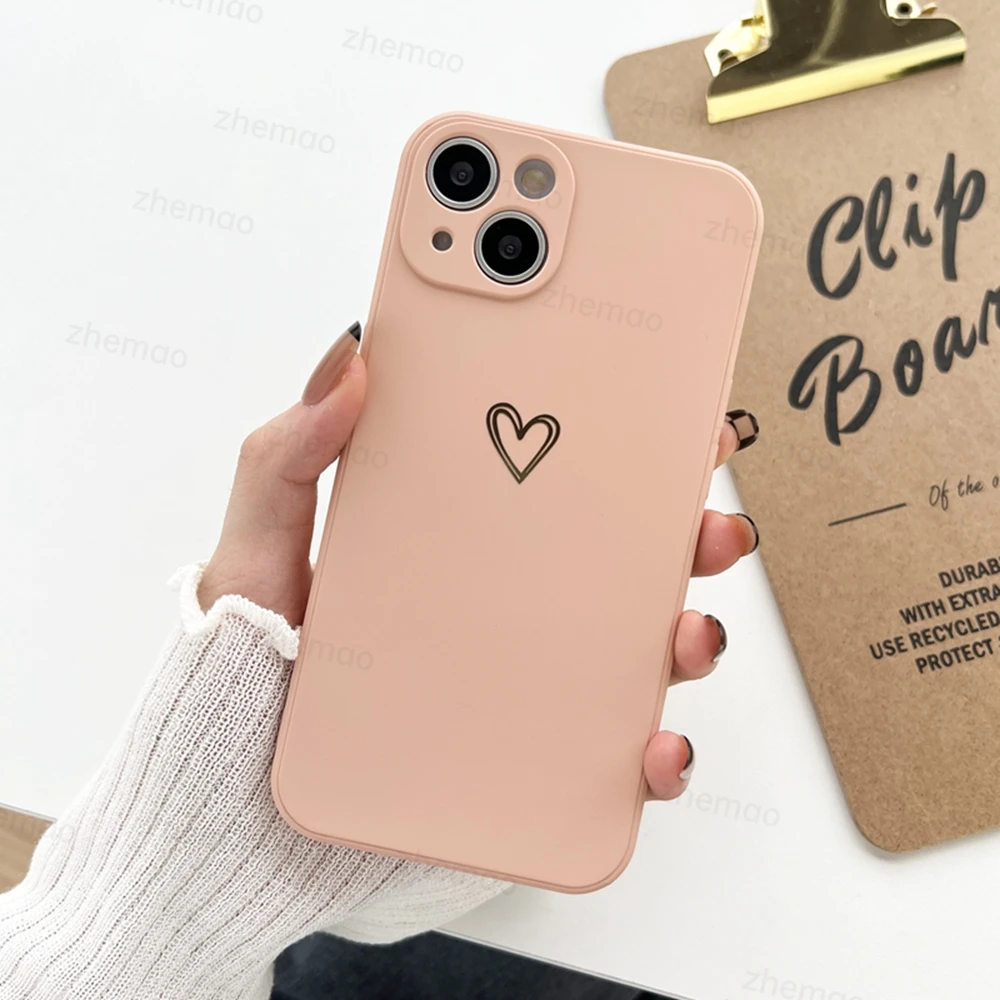 Luxus Flüssigsilikon Liebe Herz Handyhülle für Samsung Galaxy A73 A21S A72 A71 A31 A51 A33 A41 A50 A70 A13 Soft Cover – Detail 13