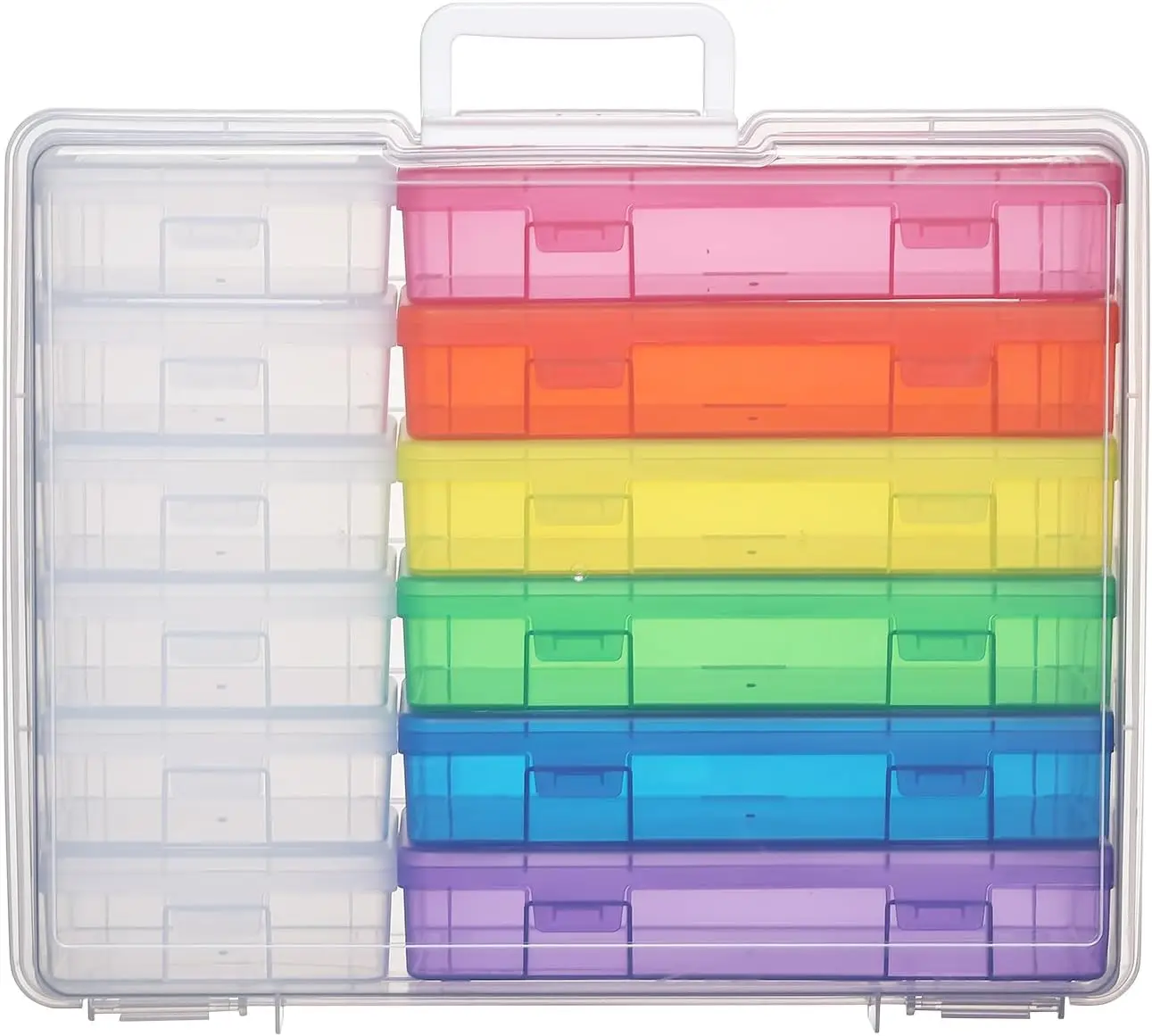 

Plastic Storage Boxes & Organizers - Modern Arts & Crafts Storage with Lids - 6 Medium Color + 6