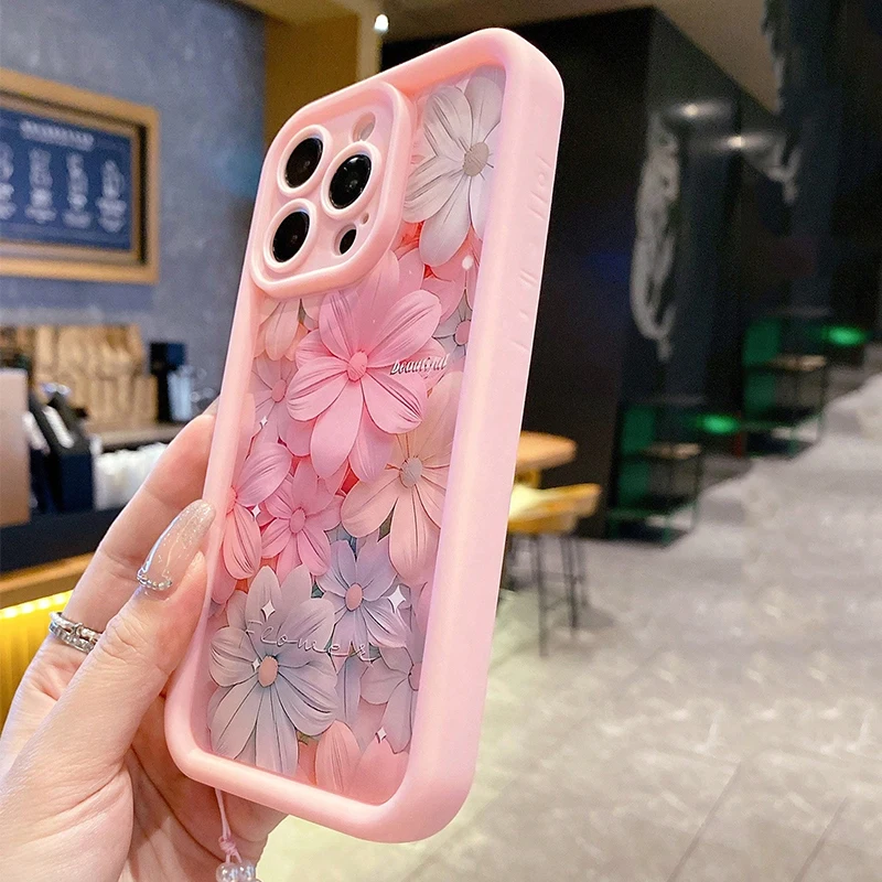 Чехол для телефона с розовым бантом и цепочкой из бисера для Honor Magic 7 6 5 Lite 400 200 300 X9C X9B X9A X7B X5B X6B X6C X8 X8B X8C Cover
