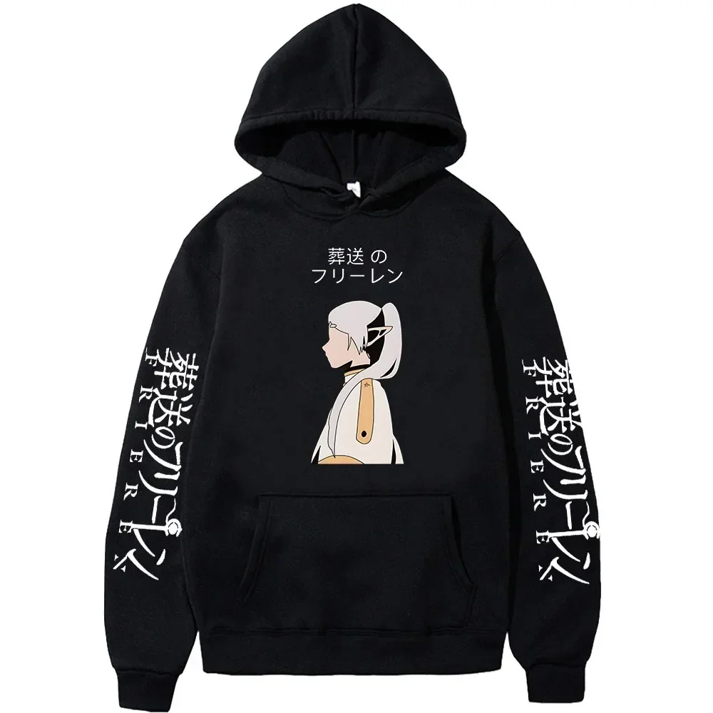 Manga Hooded Sweatshirts Long Sleeve Comfortable Streetwear Hot Anime Frieren Beyond Journey's End Hoodies fot Women