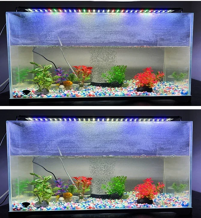 30-90cm Aquarium 24/7 Full Spectrum Lighting LED Lights Aquarium Decorative Aquatic Plant Grow Light IP68 Waterproof