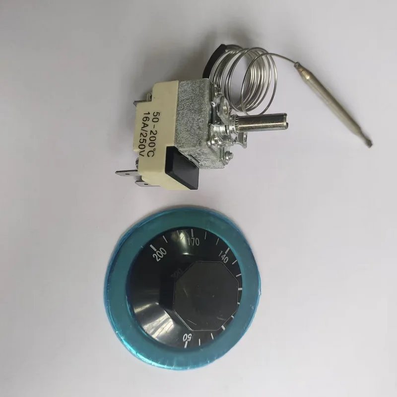 جرد 220 فولت 16 أمبير 50-200 درجة مئوية وحدة تحكم في درجة الحرارة السائلة الدوارة، مناسبة للأفران الكهربائية وسخانات المياه