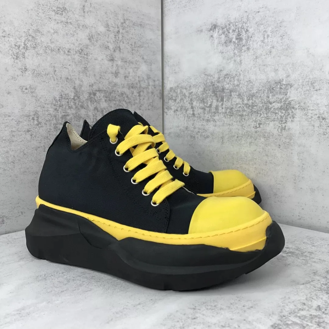 Men Shoes Casual Canvas Platform Increasing Double Sole Low-top Shoes For Men Brand Vintage Luxury Designers - view 5