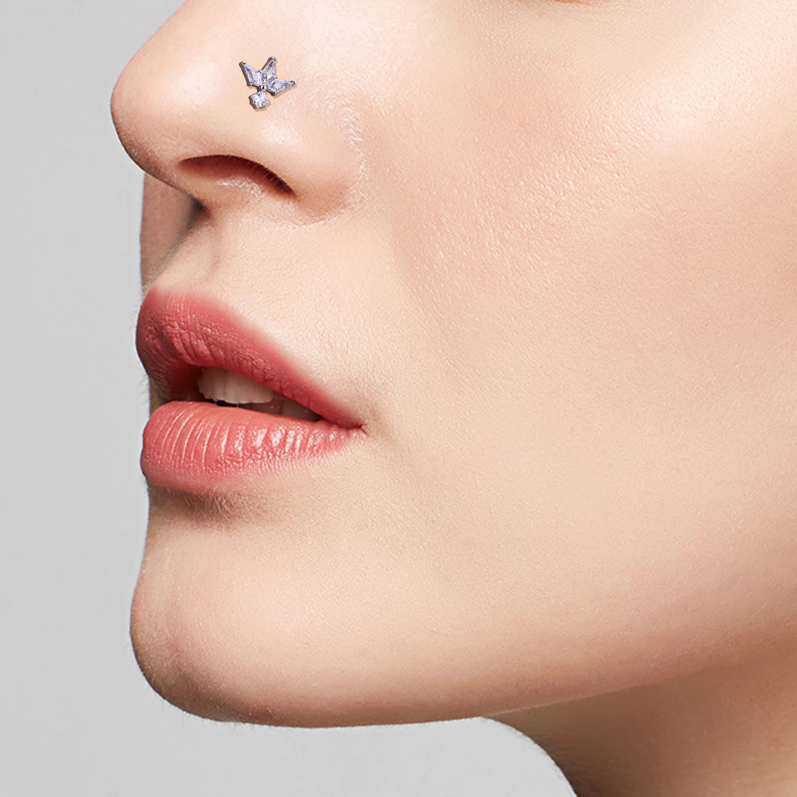 G23 Titanium Piercing Nasal nail Lip Labret Ear stud earring ASTM F136 Tragus Daith Helix Ear Cartilage Body Jewelry For Women
