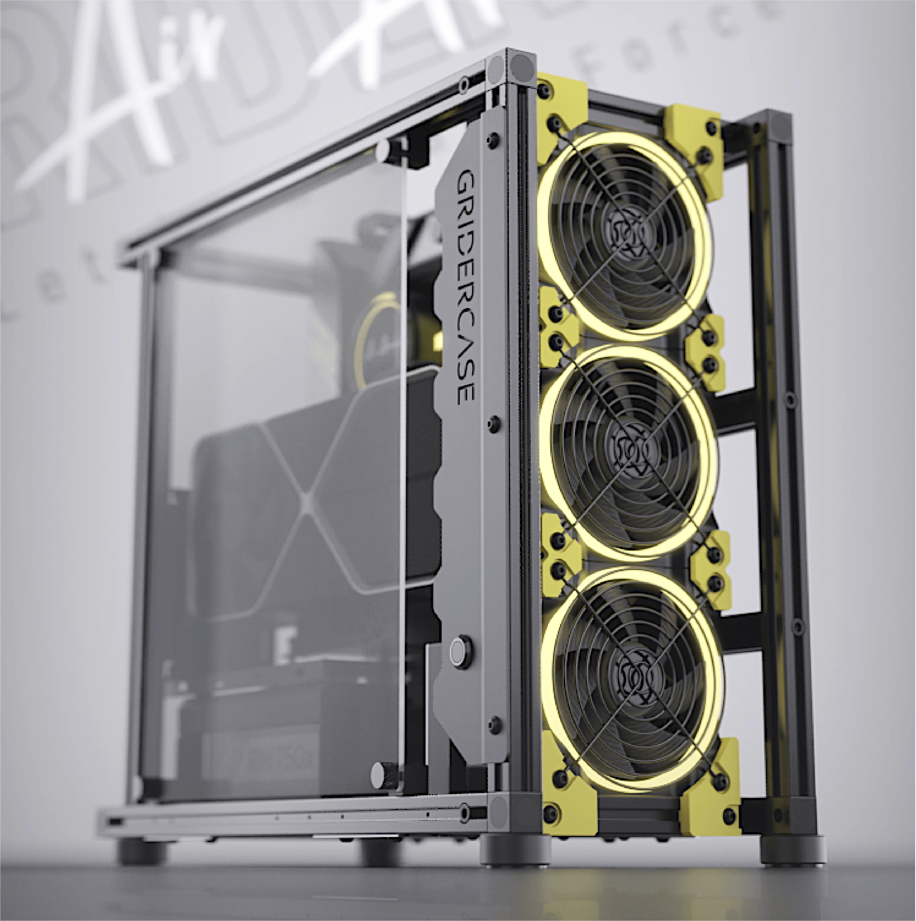 

Veddha Beta V2 Aluminum Full-Open Frame Case - ATX/E-ATX/Micro-ATX/ITX Compatible Water Cooling Cabinet for DIY Gaming PCs