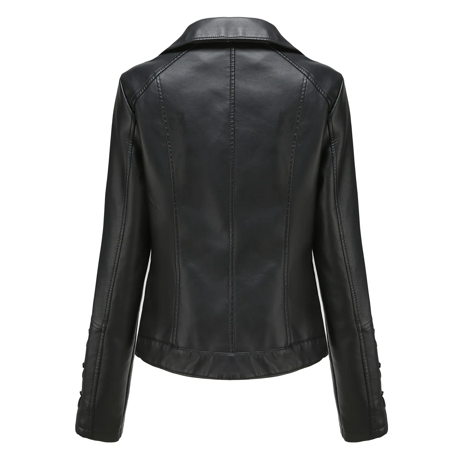 2024 New fashion woven leather strap jacket women\'s fashion casual jacket