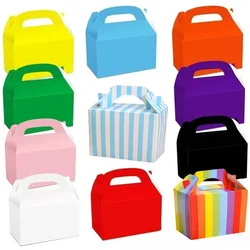 12Pcs Multi-Colorful Cake Boxes Portable Candy Chocolate Cookies Packaging Boxes Baking Supplies Wedding Xmas Party Decorations