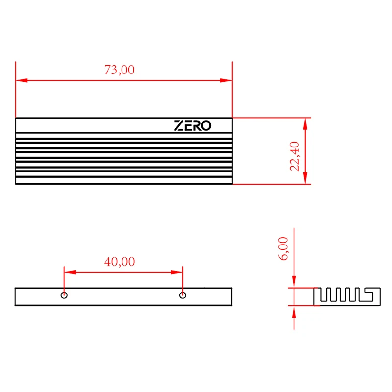 M.2 SSD Heat Sink Aluminum Alloy SSD Cooler with Thermal Pad Solid State Drive Cooler for NVME M.2 2280 SSD