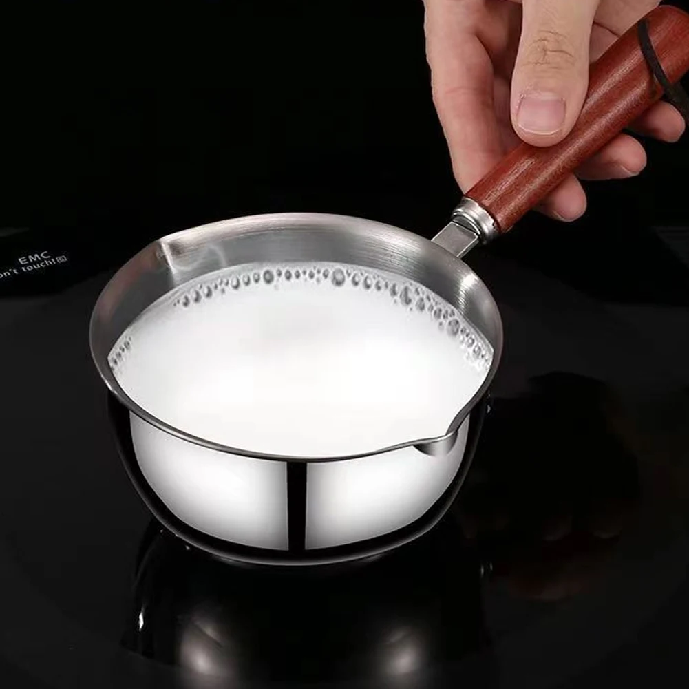 냄비 deep fryers panelas friteuse à huiles Stainless Steel Spilt Hot Oil Pot Heavy-Duty Oil Splashing Pan For Chocolate Milk Oil