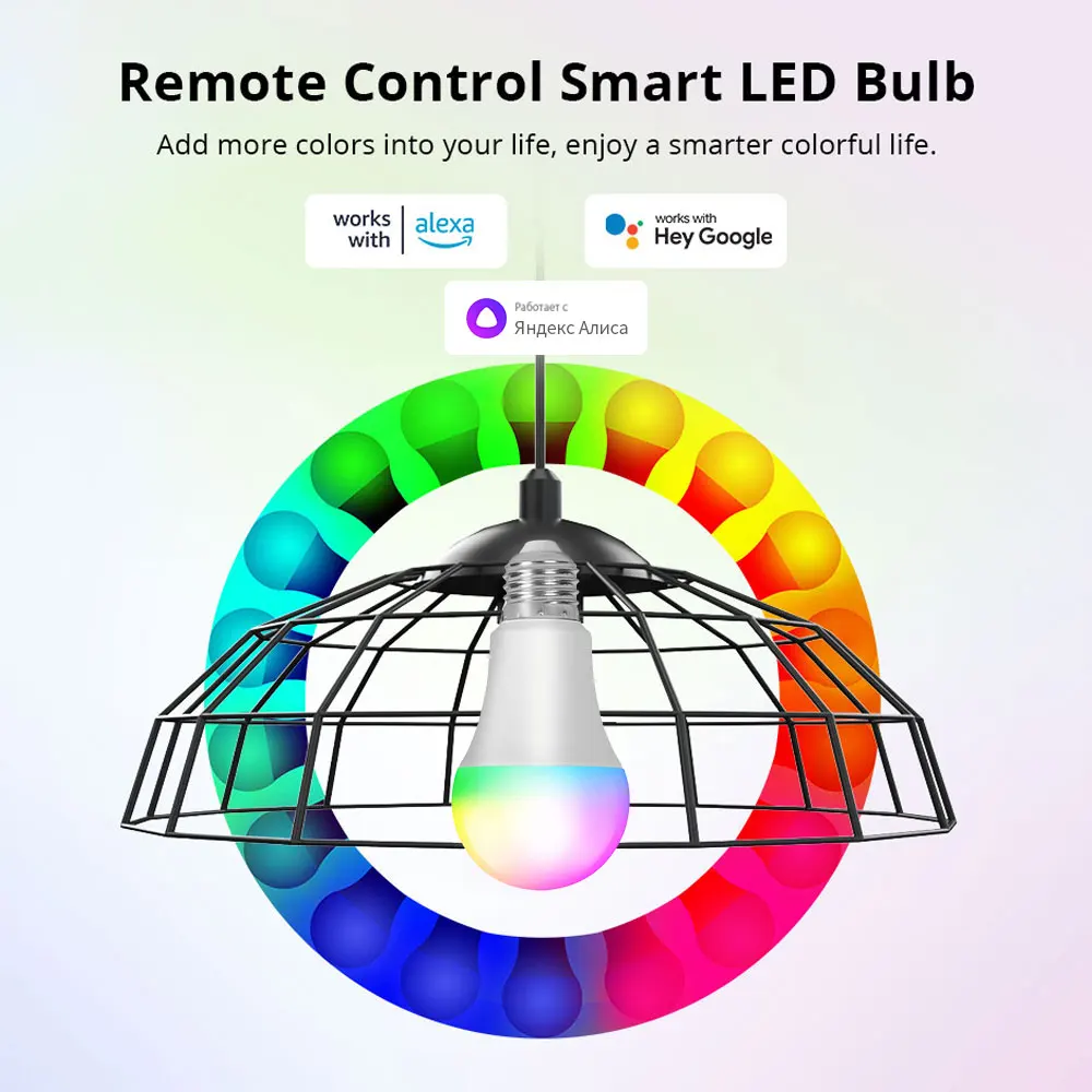 EWeLink LED الذكية واي فاي زيجبي ضوء لمبة E27 RGB C + واط LED مصباح عكس الضوء ماجيك لمبة دعم اليكسا جوجل مساعد أليس
