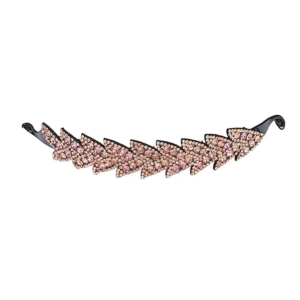 Floral Hair Claw Clips Expandable Style Shiny Finish Twist Hair Clip Ponytail Buckle Crystal Rhinestone Fashion Crystal Hairpin