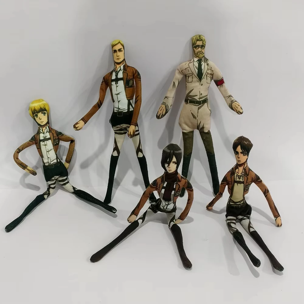 

Anime Attack on Titan Rivaille Ackerman Eren Jaeger Cosplay Doll Plush Stuffed Dolls Abstract Wire Skeleton Halloween Prop