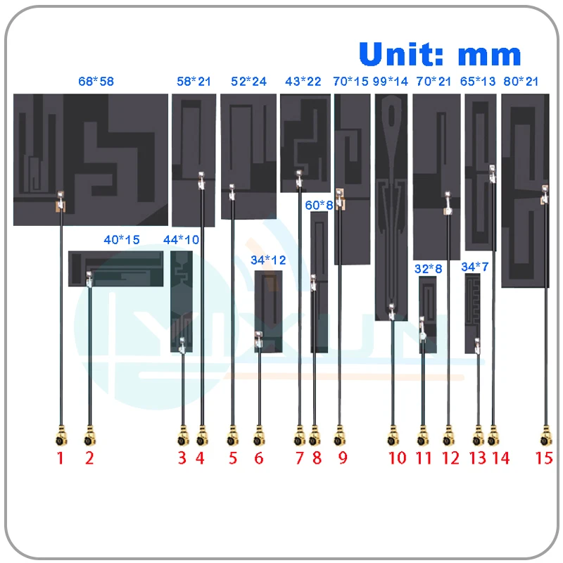 2G 3G 4G internal FPC soft board antenna for Quectel EC25 EC25-E EC25-EU EC25-J EC25-A EC25-AF EC25-AU LTE Cat4 mini pcie module