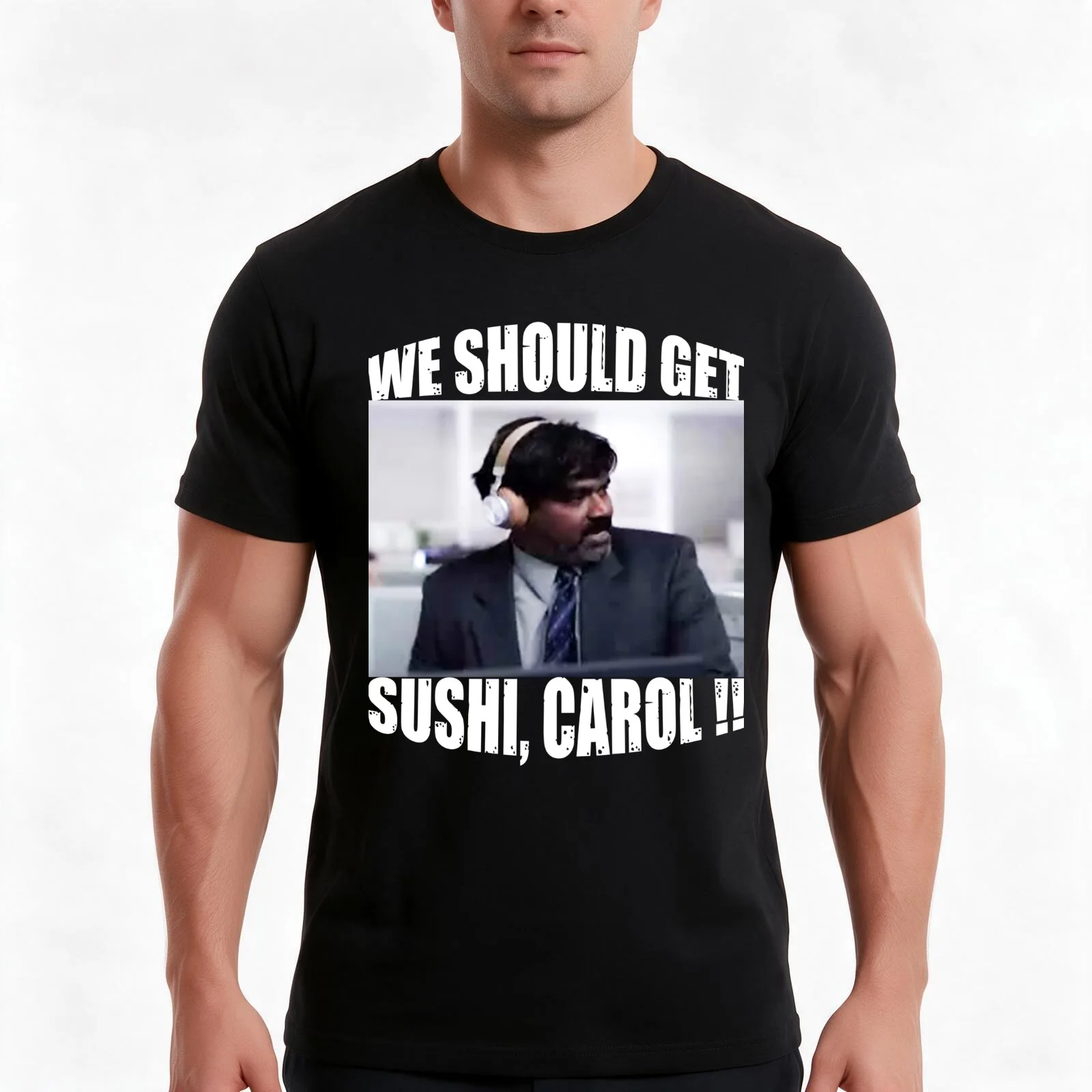 We Should Get Sushi Carol, funny meme 2023 gifts T-Shirt, Summer Casual Cotton Tee, Oversized Streetwear Tops, Unisex Men Women