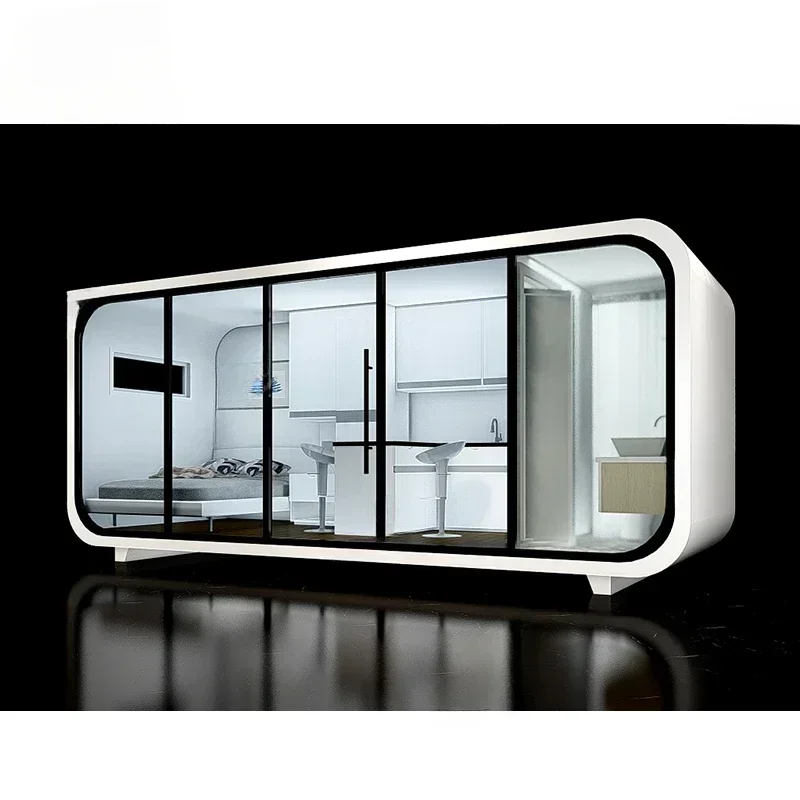 

Customized 20ft Steel Structure Prefab Luxury Portable Customized Prefabricated Modular Mobile Apple Cabin Container House