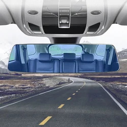 3000R Micro Curvature Lens Anti-glare Wide-angle Blue Frameless Mirror 2.5D Full Creen HD Glass Car Interior Rear View Mirror