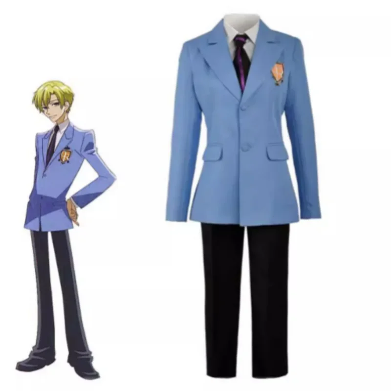 Fujioka Haruhi Suo Tamaki Hikaru hitachiin Kaoru hitachiin miykuni haninoduli honey cosplay costume clothes wig uniform set