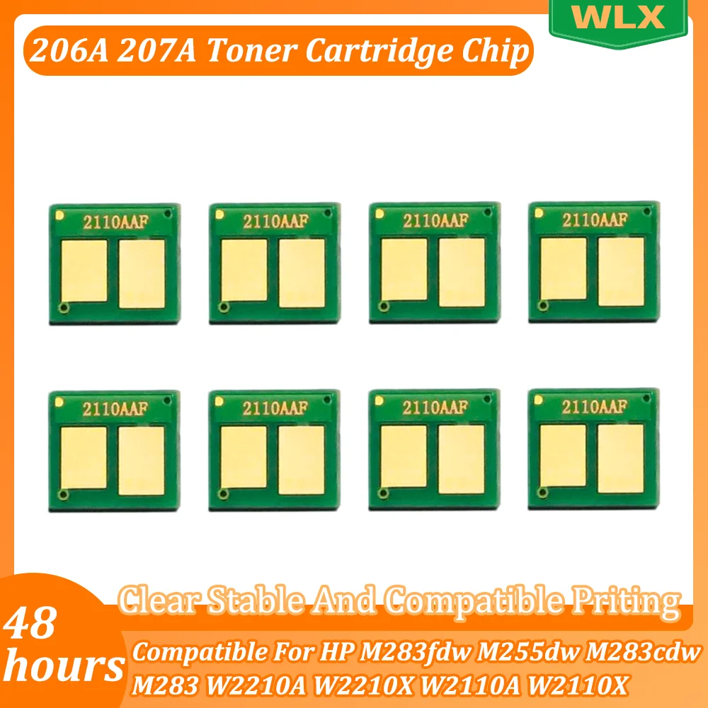 206A 207A Toner Cartridge Chip-1~2 SET Compatible With HP M283fdw M255dw M283cdw M283 W2210A W2210X W2110A W2110X-K-C-M-Y