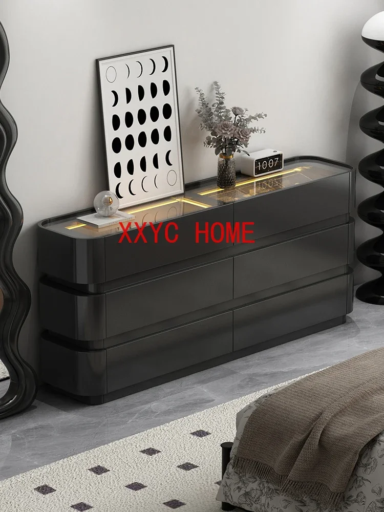 

Italian Black Home Master Bedroom Tailstock Ultra-Thin Bedroom Storage Cabinet
