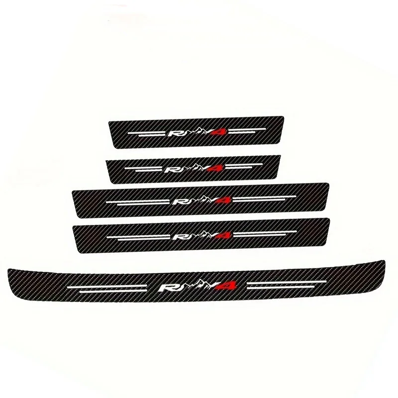 

9 шт., защита на пороги автомобиля, наклейки, пленка против царапин, защита из углеродного волокна, накладка на педаль, автоаксессуары